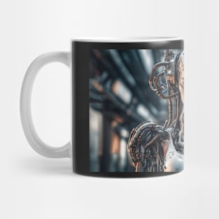 Dytopian Cyborg Woman Cyberpunk Mug